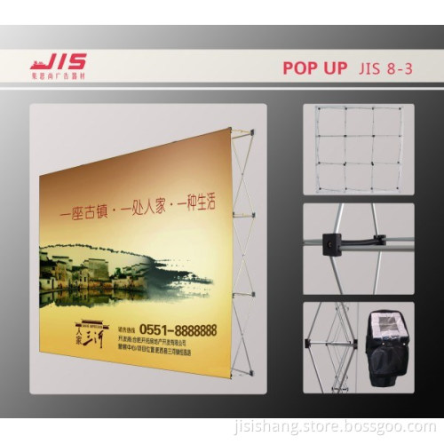JIS8-3 exhibition pop up display stands advertisement post-up stand Velcro pop up stand